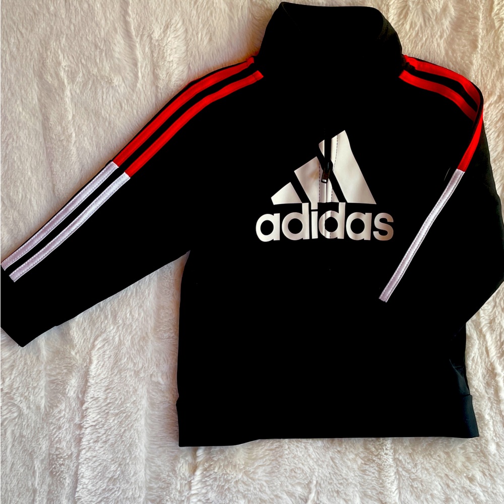 Adidas Track Jacket Boys 18 months Black Red